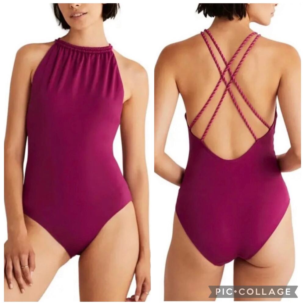 Boden High Neck One Piece Swimsuit Size 6